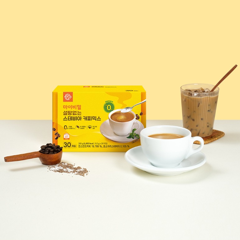 [마이비밀] 설탕없는 스테비아 커피믹스 30T, 2박스